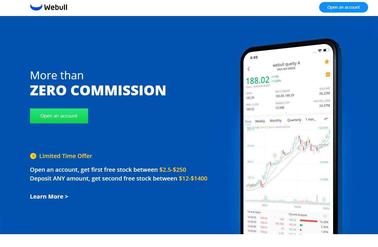 Get 2 free stocks on Webull