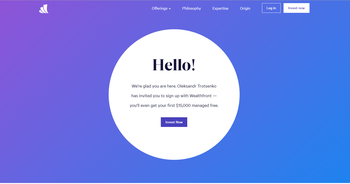 Wealthfront $15k Referral Bonus