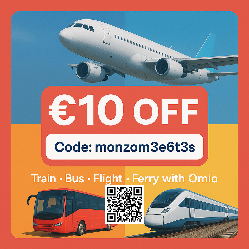 Get EUR 10 Instant Off Train, Bus, Flight and Ferry Tickets