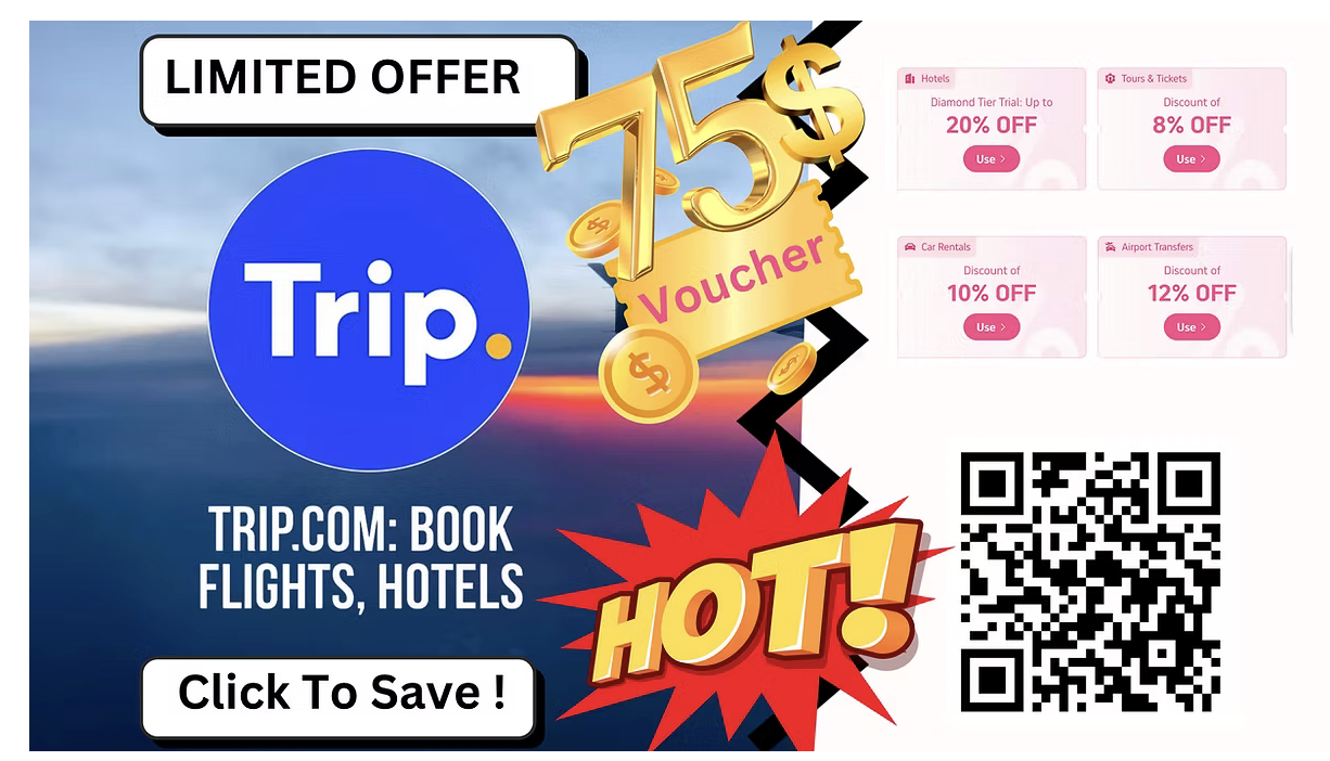 Get 75.00 USD WelcomePack - #Trip.com #Coupons